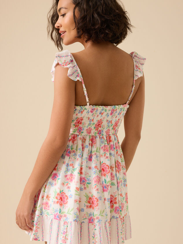 Lexi Floral Mini Dress Detail 5 - TULLABEE