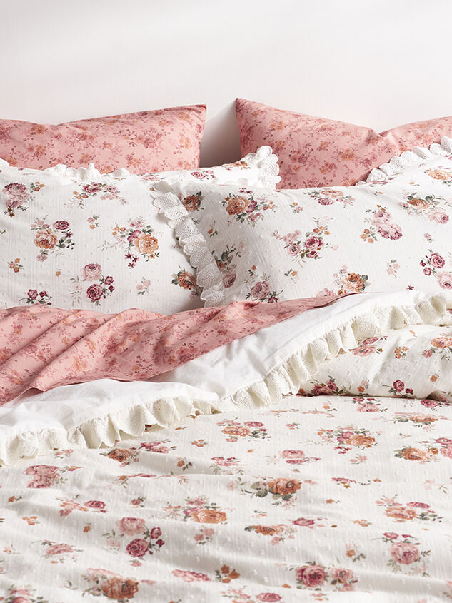 Rosie Cotton Single Sham Detail 2 - TULLABEE