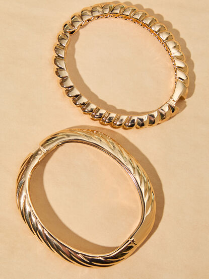 Ribbed Bangle Set - TULLABEE