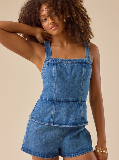 Remy Denim Romper - TULLABEE