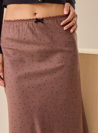 Frankie Polka Dot Midi Skirt Detail 2 - TULLABEE