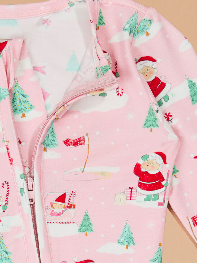 Santa's Little Caddy Ruffle Footie Detail 2 - TULLABEE