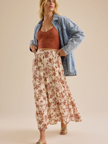 Daphne Floral Maxi Skirt - TULLABEE