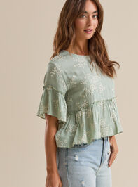 Wanda Ruffle Babydoll Top Detail 3 - TULLABEE