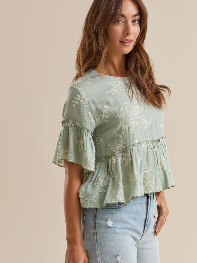 Wanda Ruffle Babydoll Top Detail 3 - TULLABEE