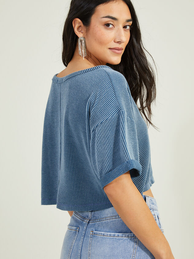 Alessia Ribbed Top Detail 4 - TULLABEE