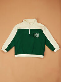 Campus Classic Quarter Zip Pullover Detail 3 - TULLABEE