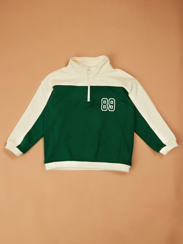 Campus Classic Quarter Zip Pullover Detail 3 - TULLABEE