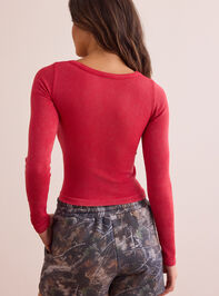 Studio Balance Ribbed Long Sleeve Detail 5 - TULLABEE