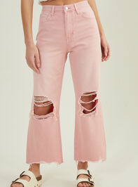 Ada Distressed Straight Leg Jeans Detail 2 - TULLABEE