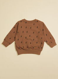 Lightening Bolt Sweatshirt Detail 2 - TULLABEE