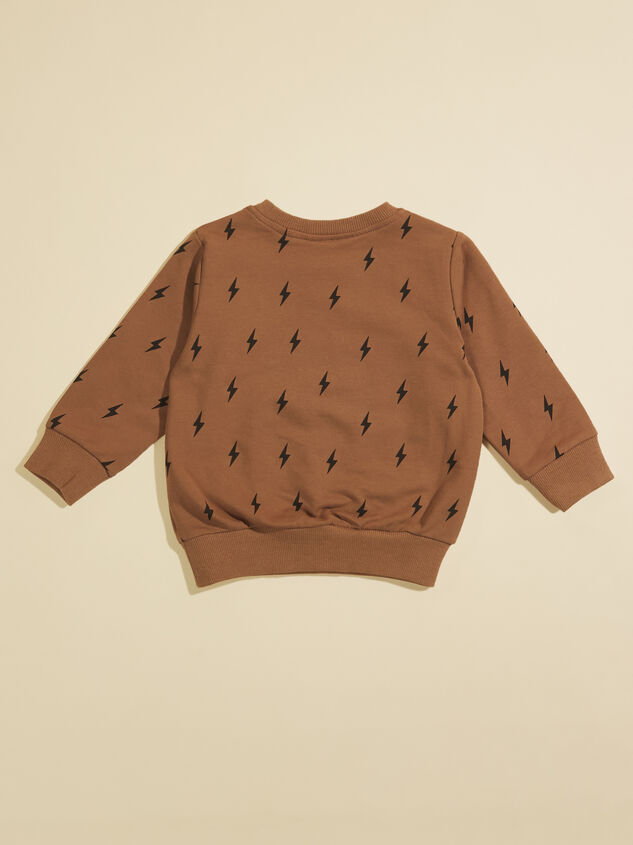 Lightening Bolt Sweatshirt Detail 2 - TULLABEE