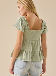 Lindsay Tiered Babydoll Top Detail 3 - TULLABEE