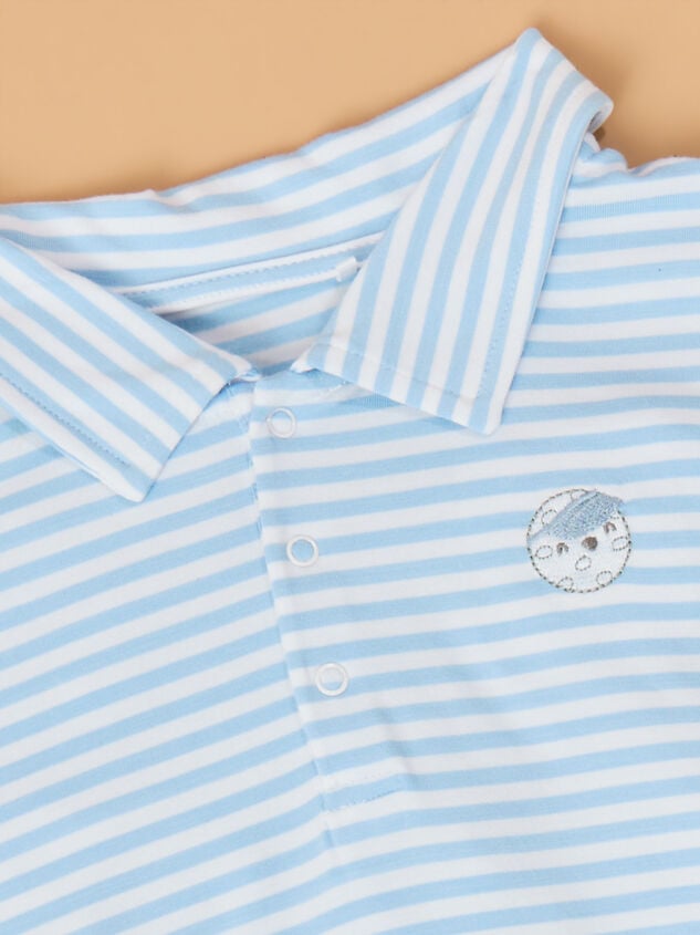 Jack Striped Golf Polo Set Detail 2 - TULLABEE