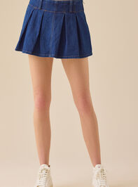Jupiter Denim Cheer Skort Detail 2 - TULLABEE