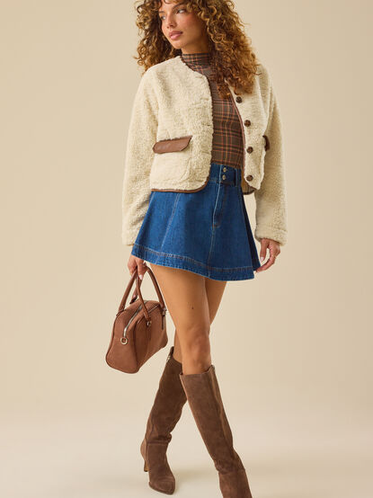 Emberly Fur Jacket - TULLABEE