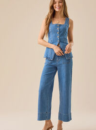 Lyra Denim Vest Detail 3 - TULLABEE