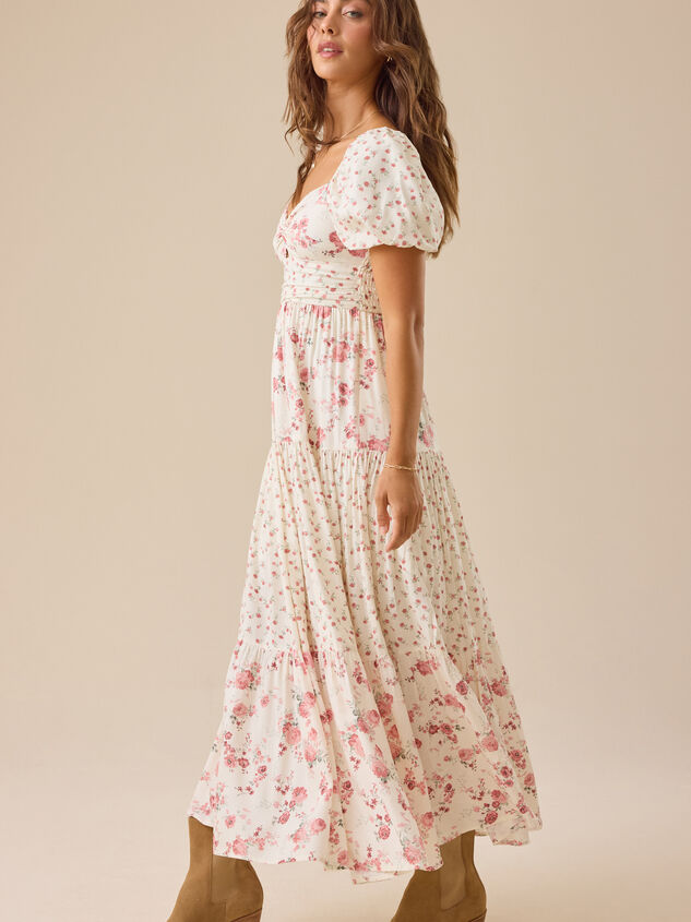 Solana Floral Maxi Dress Detail 3 - TULLABEE