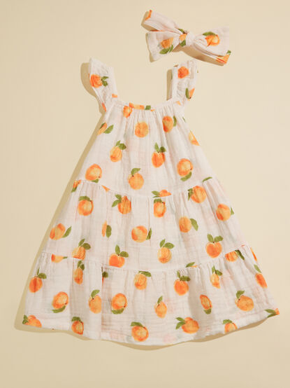 Sweet Peach Tiered Dress - TULLABEE