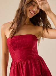 Nate Jacquard Tiered Mini Dress Detail 4 - TULLABEE