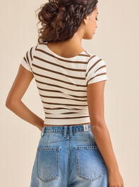 Everyday Seamless Striped Top Detail 4 - TULLABEE