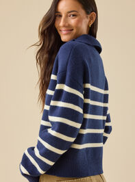 Aubrey Stripe Sweater Detail 5 - TULLABEE
