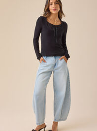Mandy Long Sleeve Layered Top Detail 2 - TULLABEE