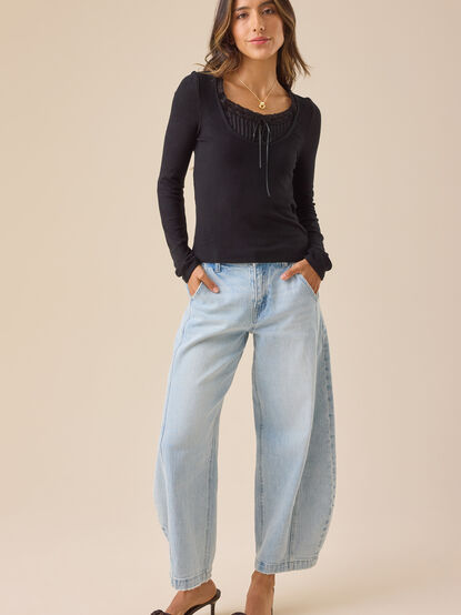 Mandy Long Sleeve Layered Top - TULLABEE
