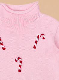 Candy Cane Rollneck Sweater by Mudpie Detail 2 - TULLABEE