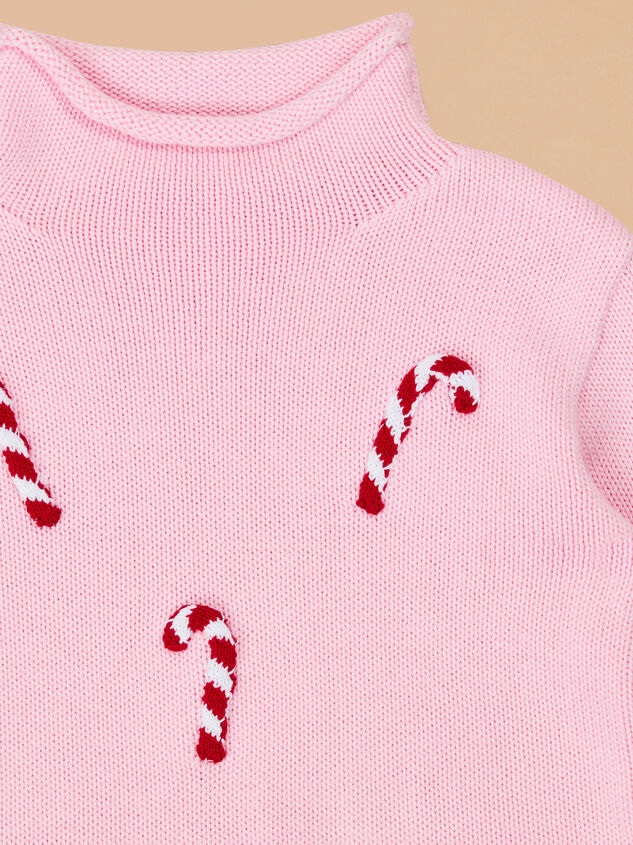 Candy Cane Rollneck Sweater by Mudpie Detail 2 - TULLABEE