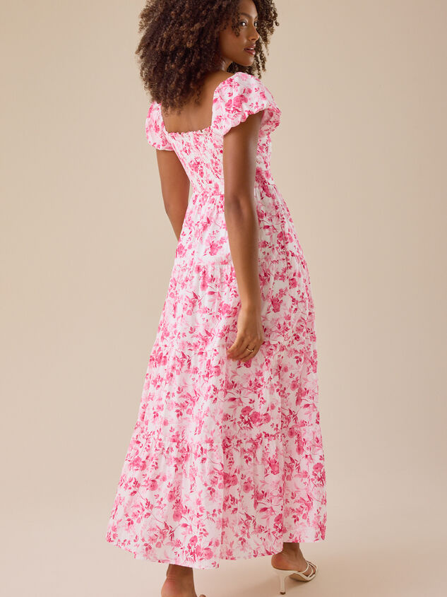 Adeline Floral Maxi Dress Detail 4 - TULLABEE