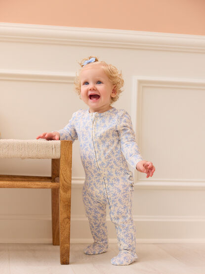 Romi Floral Ruffle Footie - TULLABEE