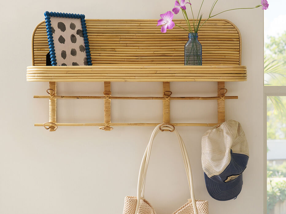Brennan Rattan Wall Shelf - TULLABEE - 
