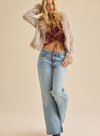 Pamela Fur Trim Jacket Detail 6 - TULLABEE