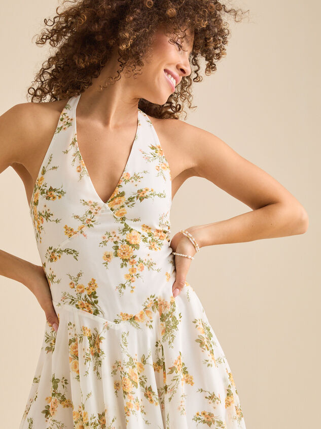 Liliana Floral Maxi Dress Detail 3 - TULLABEE