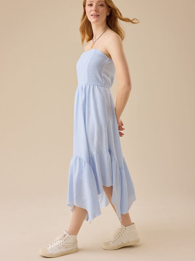 Alyssa Striped Midi Dress Detail 4 - TULLABEE