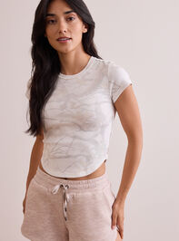 Hustle Camo Baby Tee Detail 2 - TULLABEE