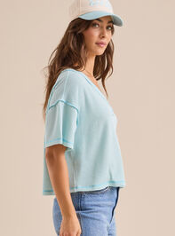 Ada Ribbed Boxy Tee Detail 3 - TULLABEE