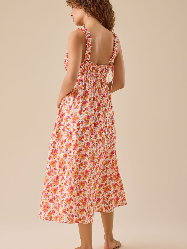 Kim Floral Maxi Dress Detail 4 - TULLABEE