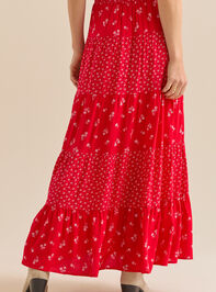 Fleur Floral Maxi Skirt Detail 6 - TULLABEE