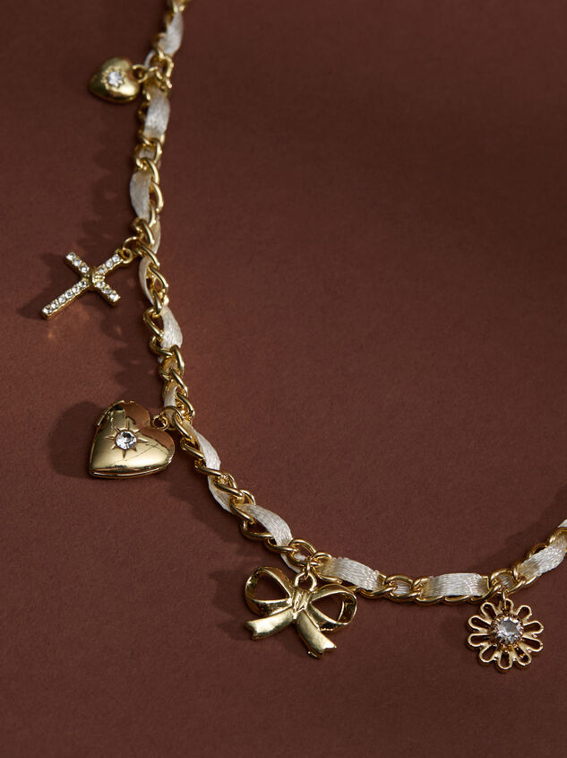 Ribbon & Radiance Charm Necklace - TULLABEE