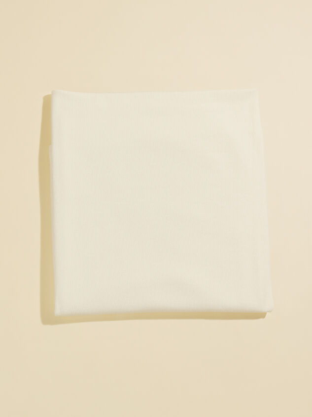 Neutral Ribbed Swaddle Detail 2 - TULLABEE