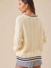 84 Cable Sweater Detail 4 - TULLABEE