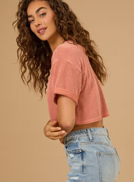 Alessia Ribbed Top Detail 3 - TULLABEE