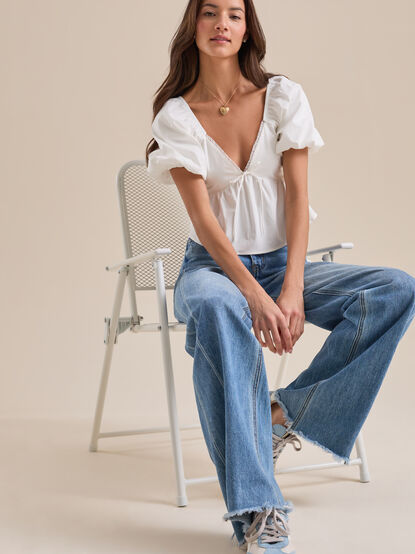 Beryl Poplin Babydoll Top - TULLABEE