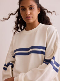 Turbo Striped Sweatshirt Detail 2 - TULLABEE