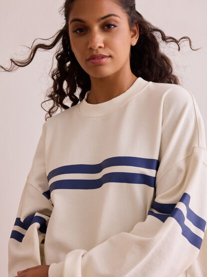 Turbo Striped Sweatshirt - TULLABEE