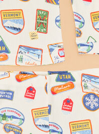 Snow Sport Patch Lounge Set Detail 2 - TULLABEE