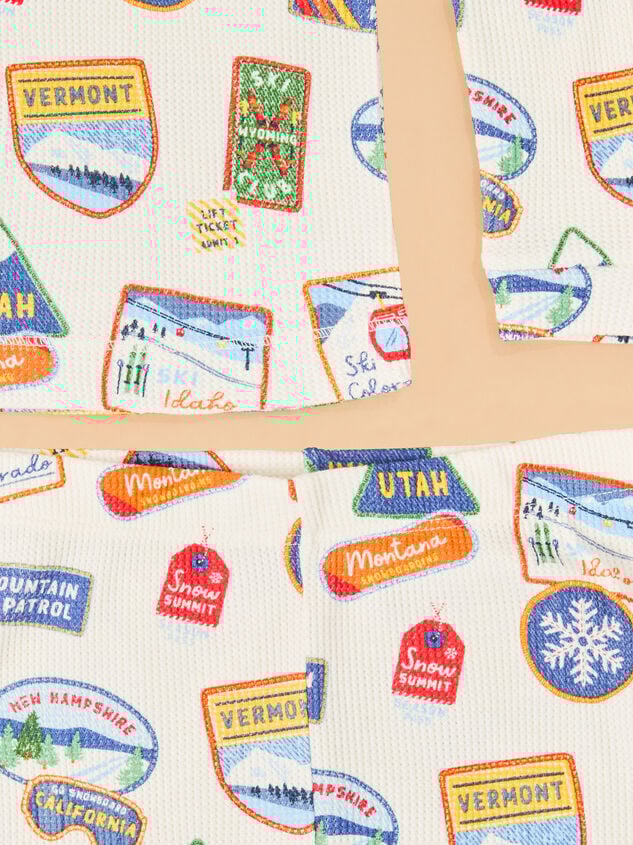 Snow Sport Patch Lounge Set Detail 2 - TULLABEE