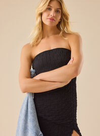 Parker Strapless Textured Mini Dress Detail 2 - TULLABEE